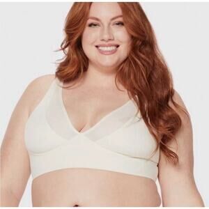 Brand New Ruby Ribbon Women's Size 30 White Second Skin Sheer Demiette Bra